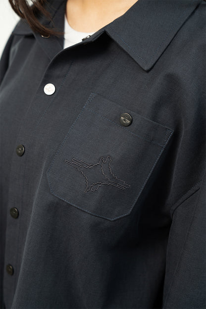 Button-Down Shirt "BLEU MARINE"