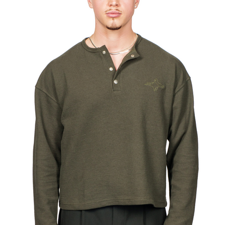 Waffle Henley Longsleeve Shirt