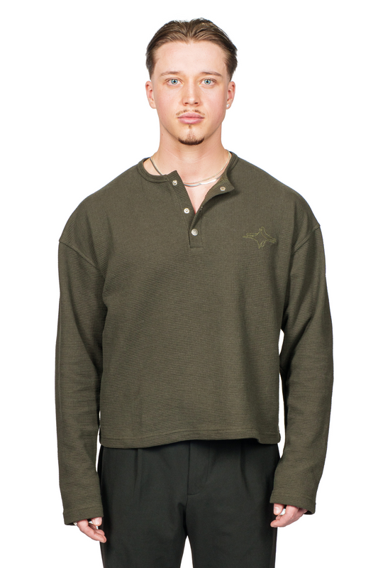 Waffle Henley Longsleeve Shirt